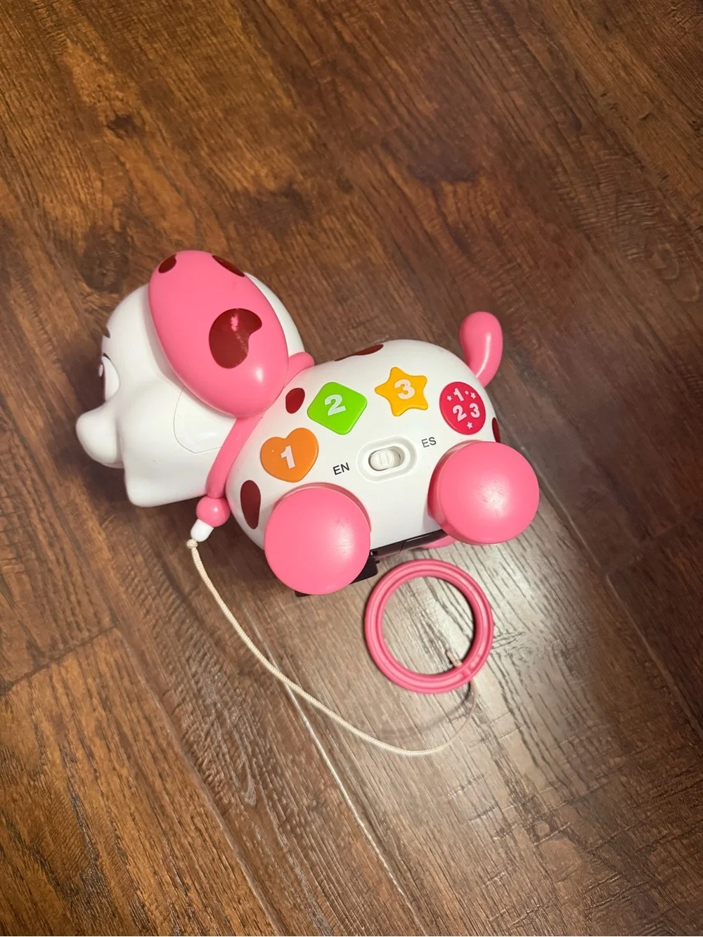Pink Musical Pull-Along Puppy Toy for Toddlers - Interactive Learning Play